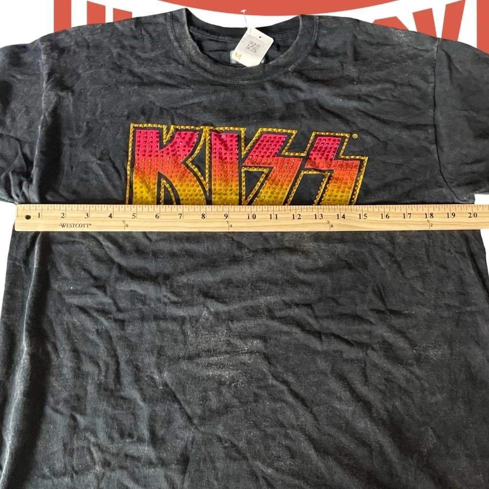 Kiss Kids T-Shirt - Black with Red and Yellow Logo
